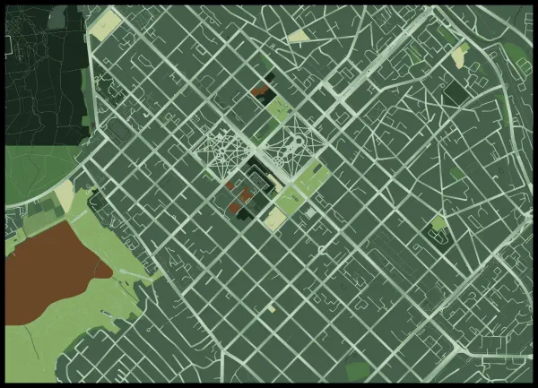 The mapalette “Chisinau in fern”