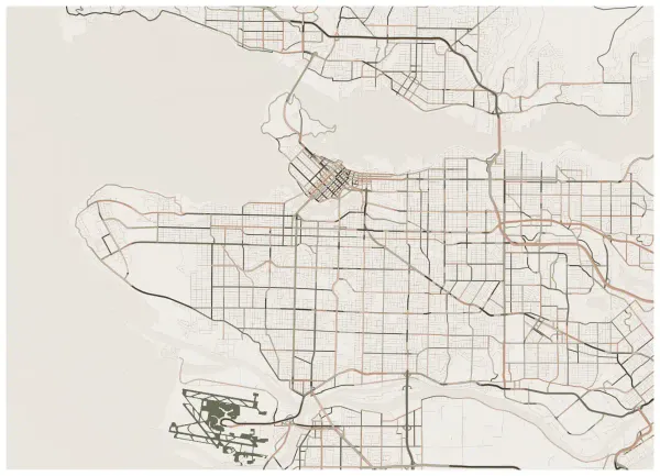 The mapalette “Vancouver in greige”