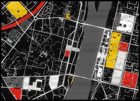 Preview of Pyongyang, white on black