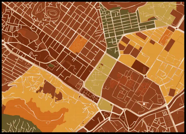 The mapalette “Kabul in sienna”