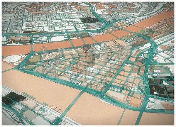 The mapalette “Pittsburgh in verdigris”