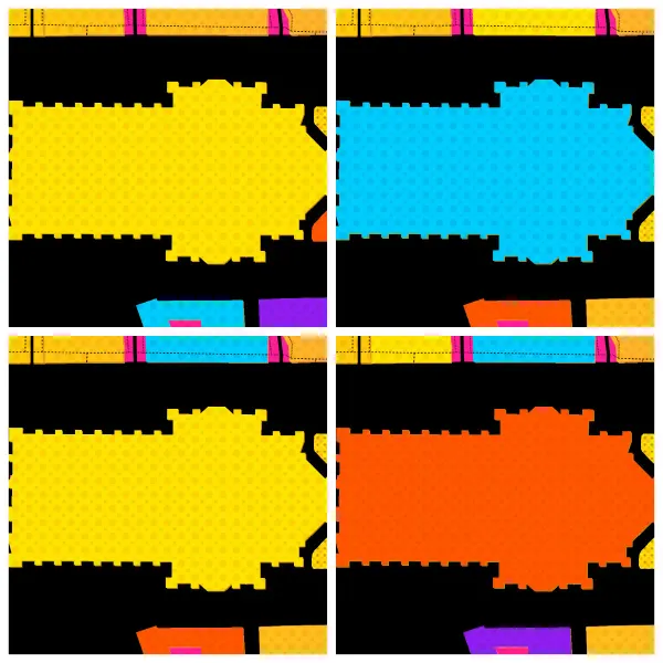 The mapalette “Pop Milan, four up”