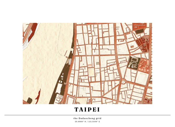 The mapalette “Dadaocheng, pressed”
