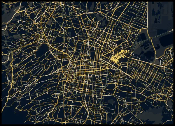 The mapalette “Mexico City, gilded”
