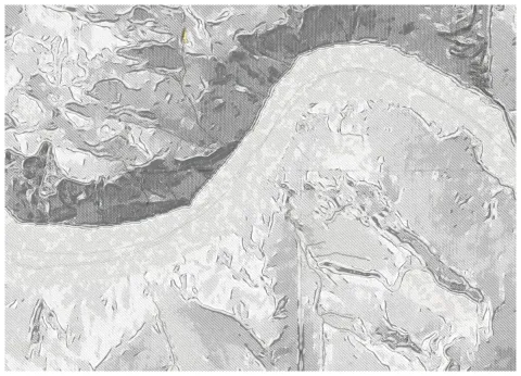 Preview of Geiranger, drawn in pencil