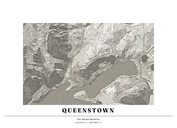 The mapalette “The Remarkables, surveyed”