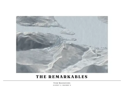 Preview of The Remarkables, from the lake
