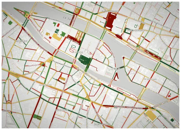 The mapalette “Amélie, streets only”