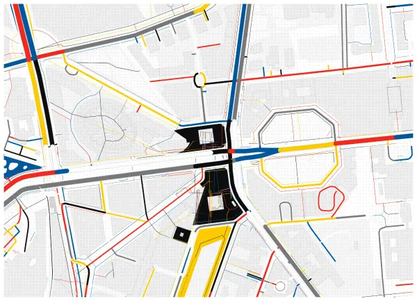 The mapalette “Bauhaus, streets only”