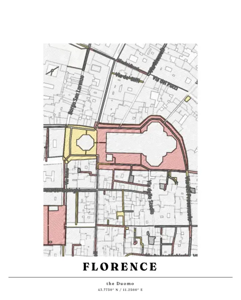 Preview of Florence, streets ruled