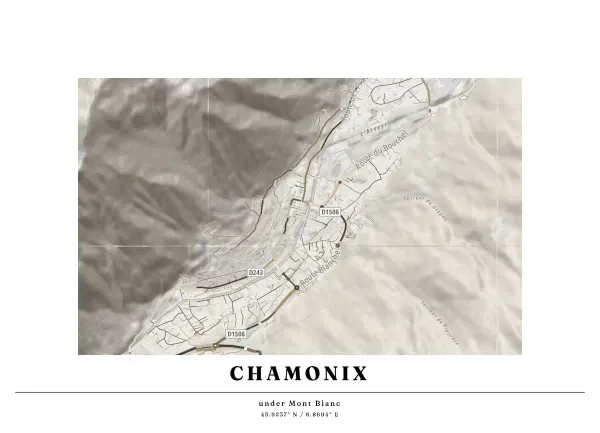 The mapalette “Chamonix on the massif”