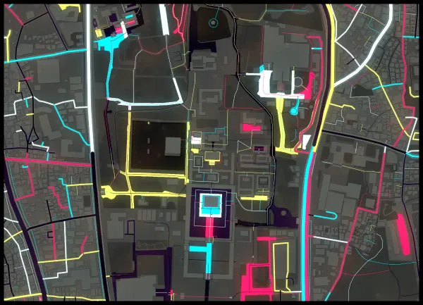 The mapalette “Gangnam, streets only”