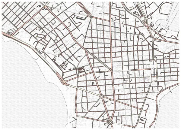 The mapalette “The Plateau, streets engraved”