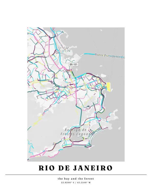 The mapalette “Rio, streets inked”