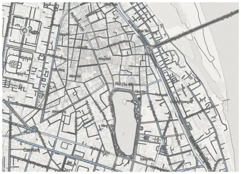 Preview of Hanoi, streets drawn