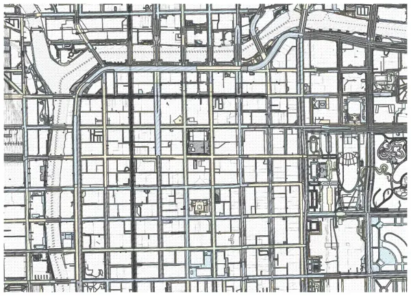 The mapalette “The Loop, streets engraved”