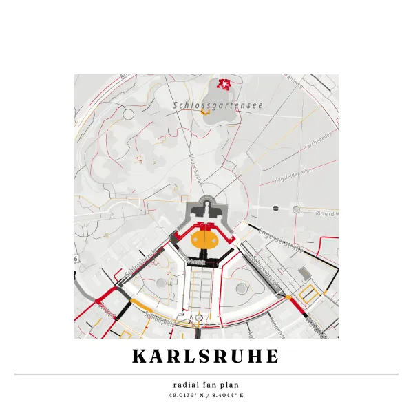 The mapalette “Karlsruhe, in streets”