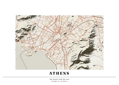 Preview of Athens, streets on the basin