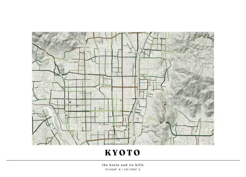 Preview of Kyoto, streets on the basin