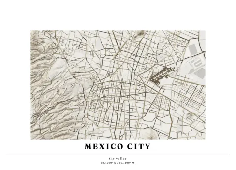 Preview of Mexico City, streets on the lake bed