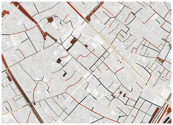 The mapalette “Tàpies, every road”