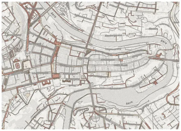 The mapalette “Bern, streets drawn”
