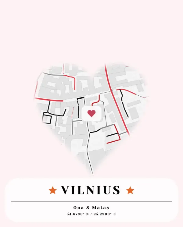 The mapalette “Vilnius, every lane”