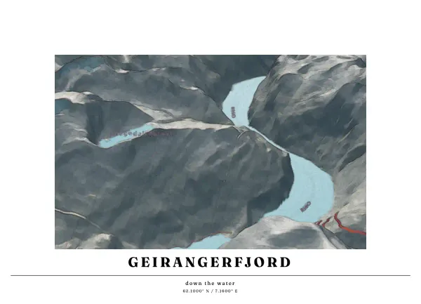 The mapalette “Geiranger in relief”