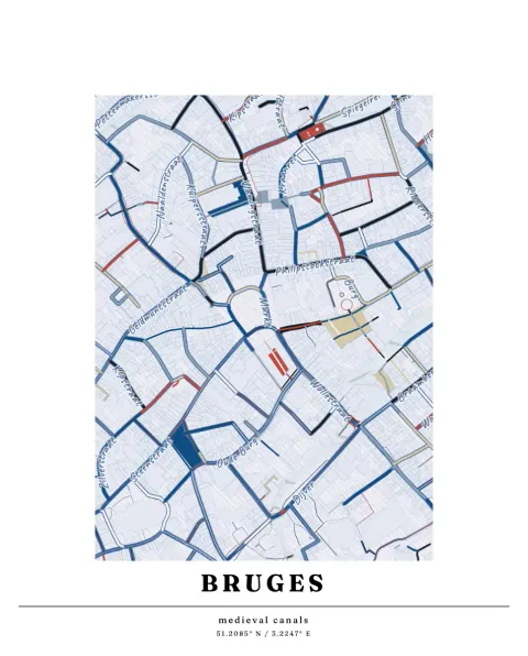 Preview of Bruges in blue pencil