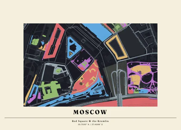 The mapalette “Moscow on slate”