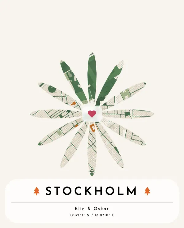 The mapalette “Stockholm midsummer”