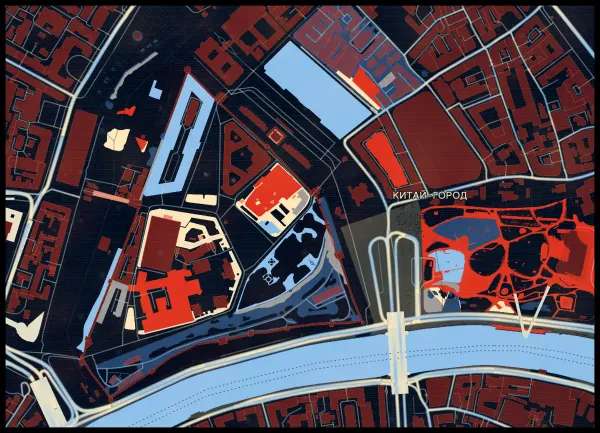 The mapalette “Moscow, inverted”