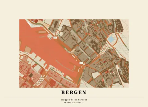 Preview of Bergen, contoured