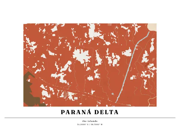 The mapalette “The Paraná, contoured”