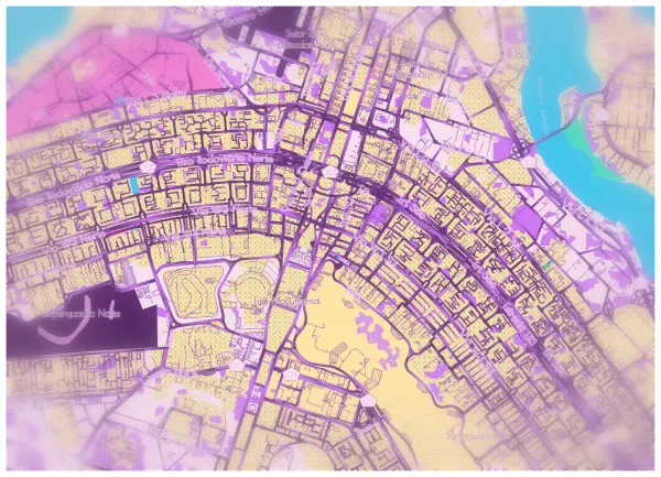 The mapalette “Vaporwave Brasília”