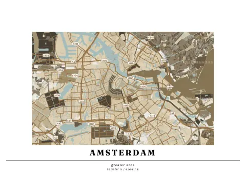 Preview of Amsterdam, hand-tinted