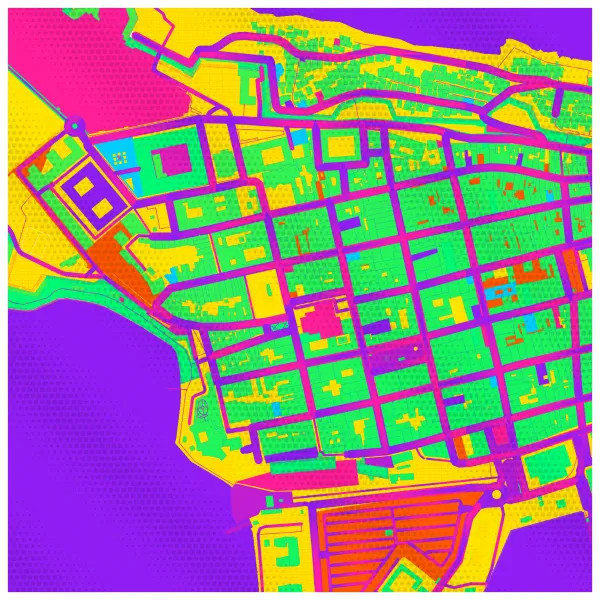 The mapalette “Warhol’s San Juan”