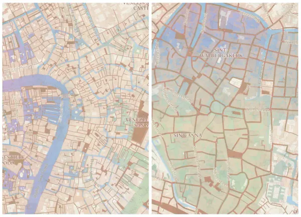 The mapalette “Venice in watercolour”