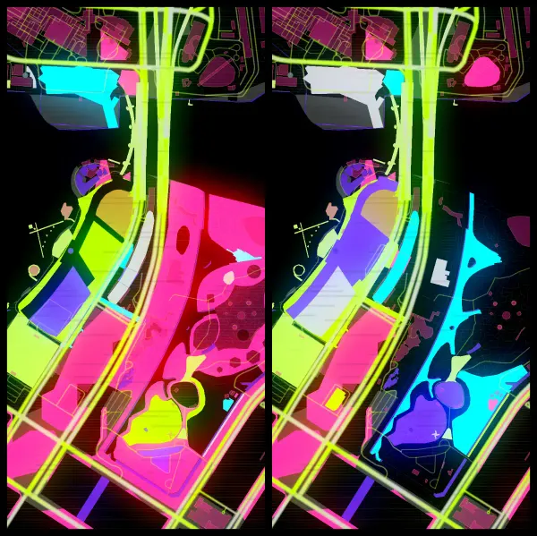 The mapalette “Marina Bay, Y2K”